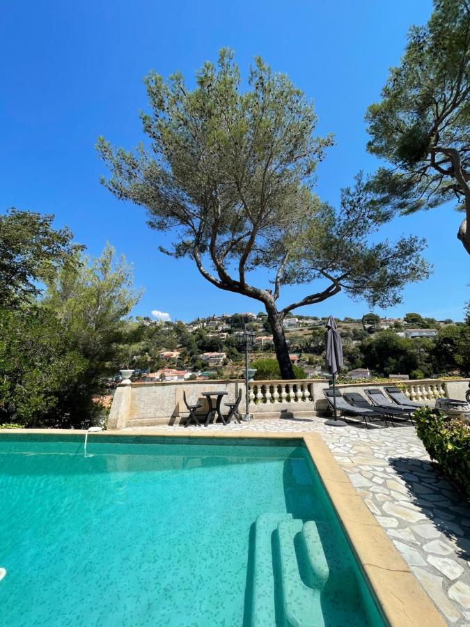 Studio En Bas De Villa Avec Piscine Proche Bord De Mer Cagnes-sur-Mer Exterior foto